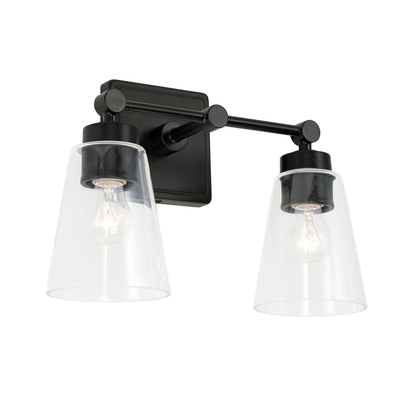 Capital Lighting 121821MB-432 Rory Two Light Vanity, Matte Black