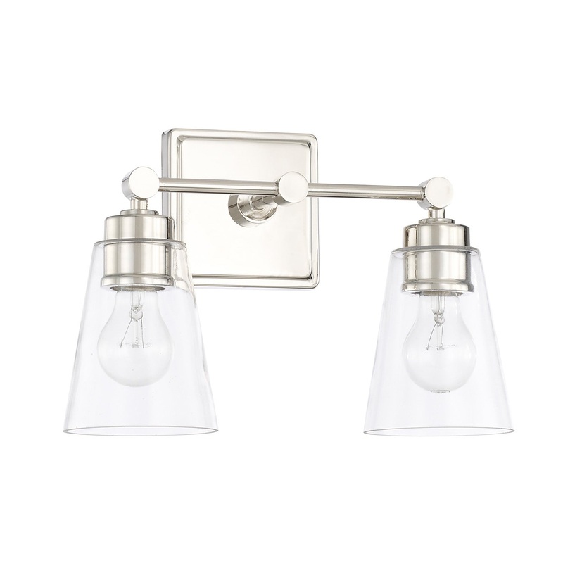 Capital Lighting 121821PN-432 Rory Two Light Vanity, Polished Nickel