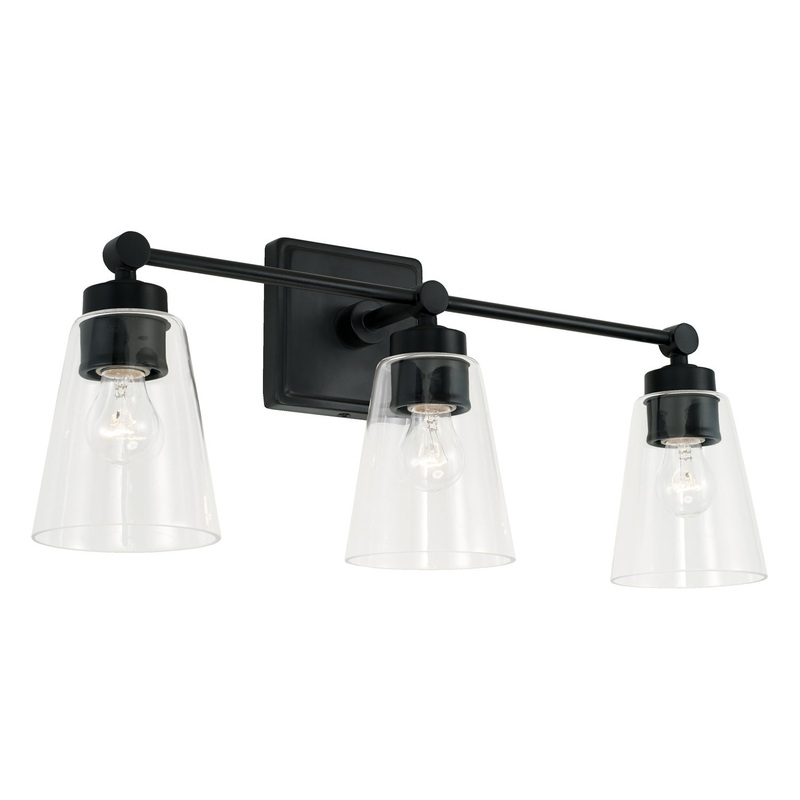 Capital Lighting 121831MB-432 Rory Three Light Vanity, Matte Black
