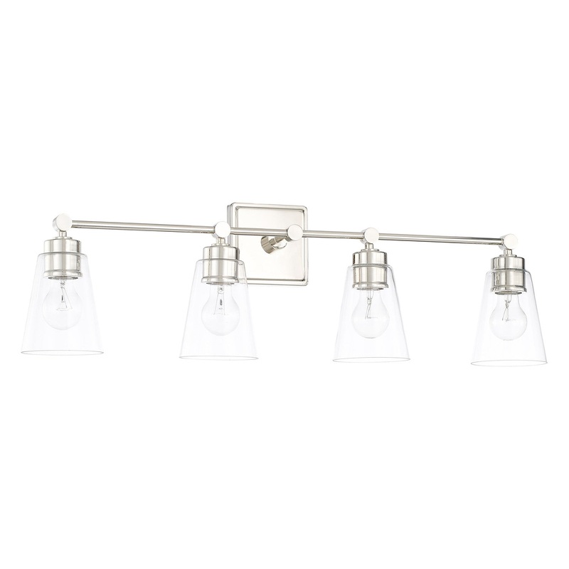 Capital Lighting 121841PN-432 Rory Four Light Vanity, Polished Nickel