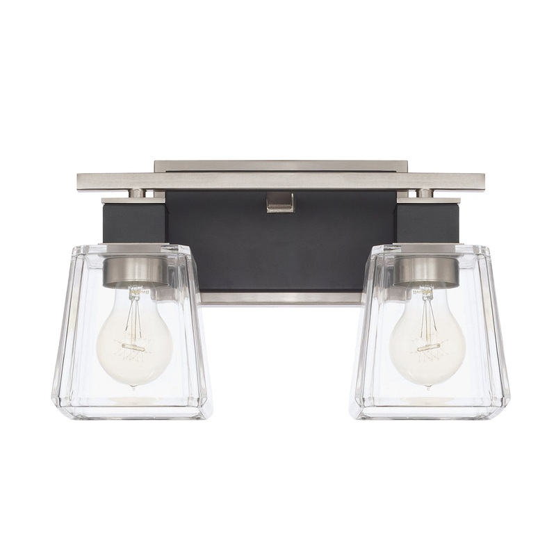 Capital Lighting 125221BT-445 Tux Two Light Vanity, Black Tie