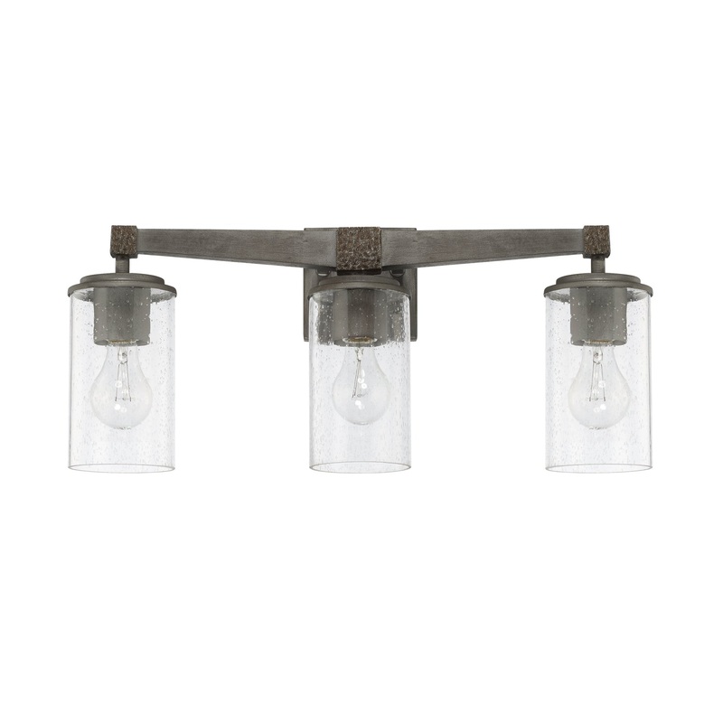 Capital Lighting 125931UG-435 Zac Three Light Vanity, Urban Grey (Discontinued)