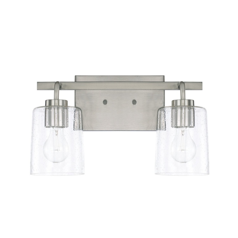 Capital Lighting 128521BN-449 Greyson Two Light Vanity, Brushed Nickel