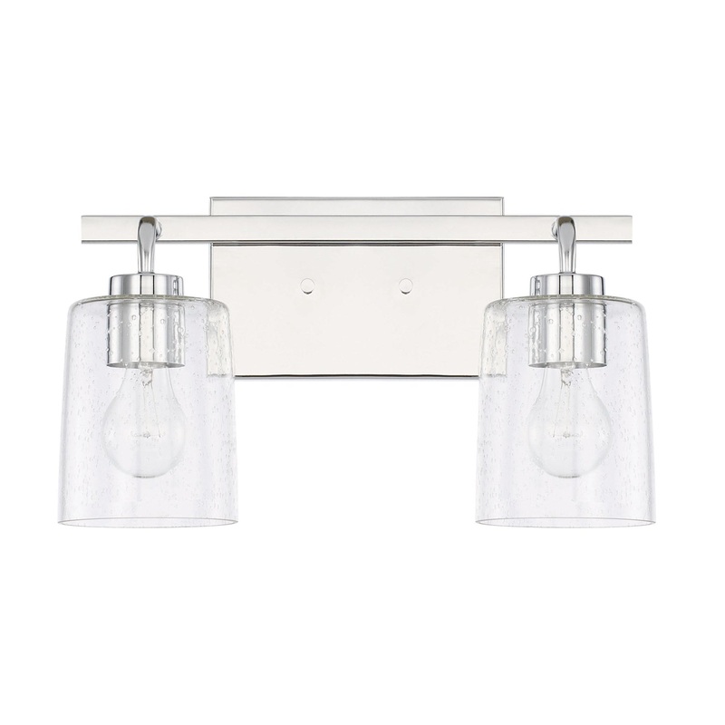 Capital Lighting 128521CH-449 Greyson Two Light Vanity, Chrome