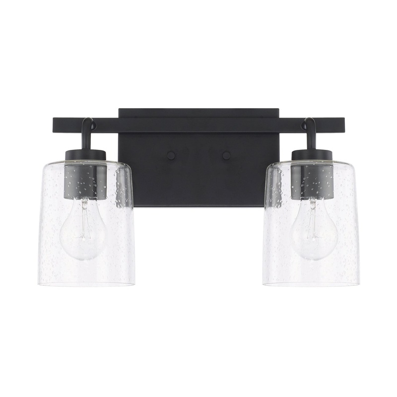 Capital Lighting 128521MB-449 Greyson Two Light Vanity, Matte Black