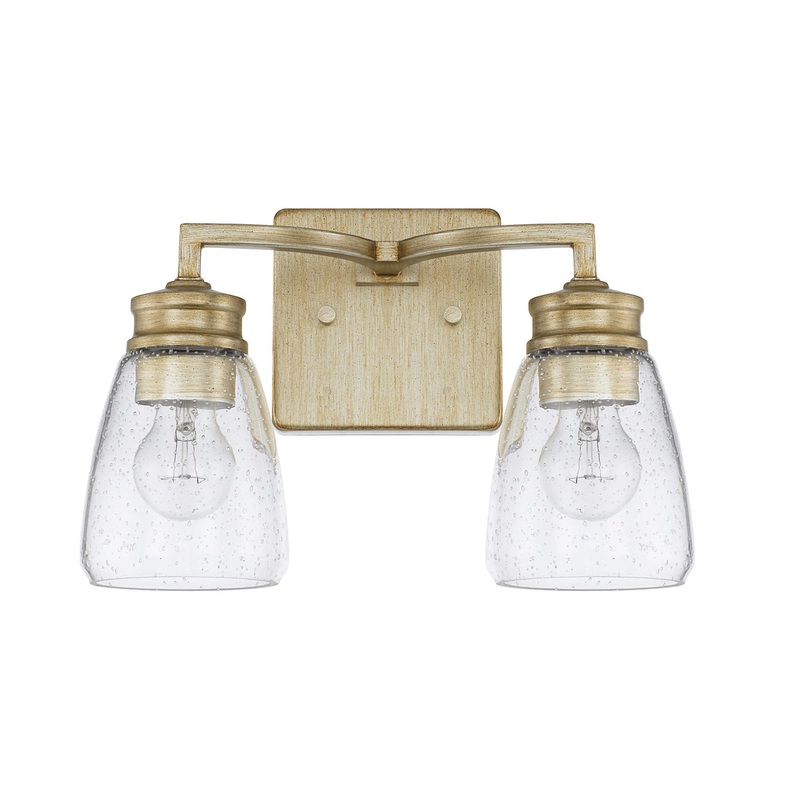 Capital Lighting 129021WG-453 Newbury Two Light Vanity, Winter Gold (Discontinued)