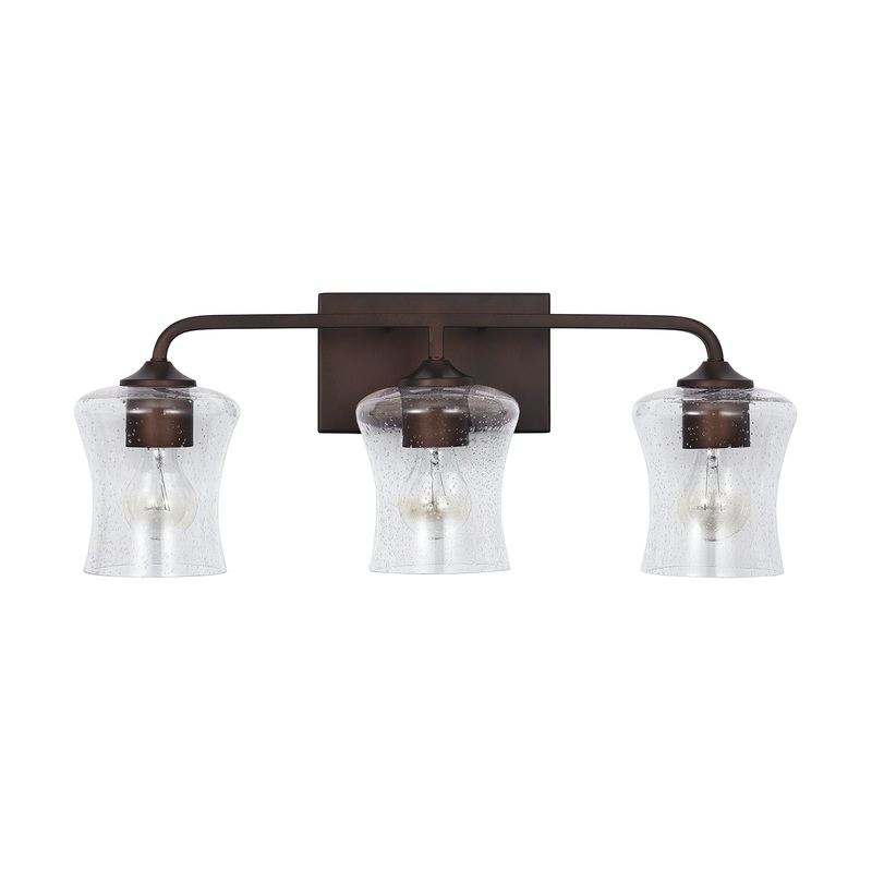 Capital Lighting 139231BZ-499 Reeves Three Light Vanity, Bronze (Discontinued)