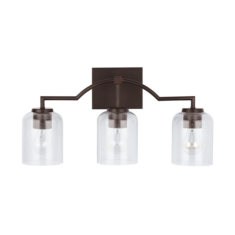 Capital Lighting 139331BZ-500 Carter Three Light Vanity, Bronze