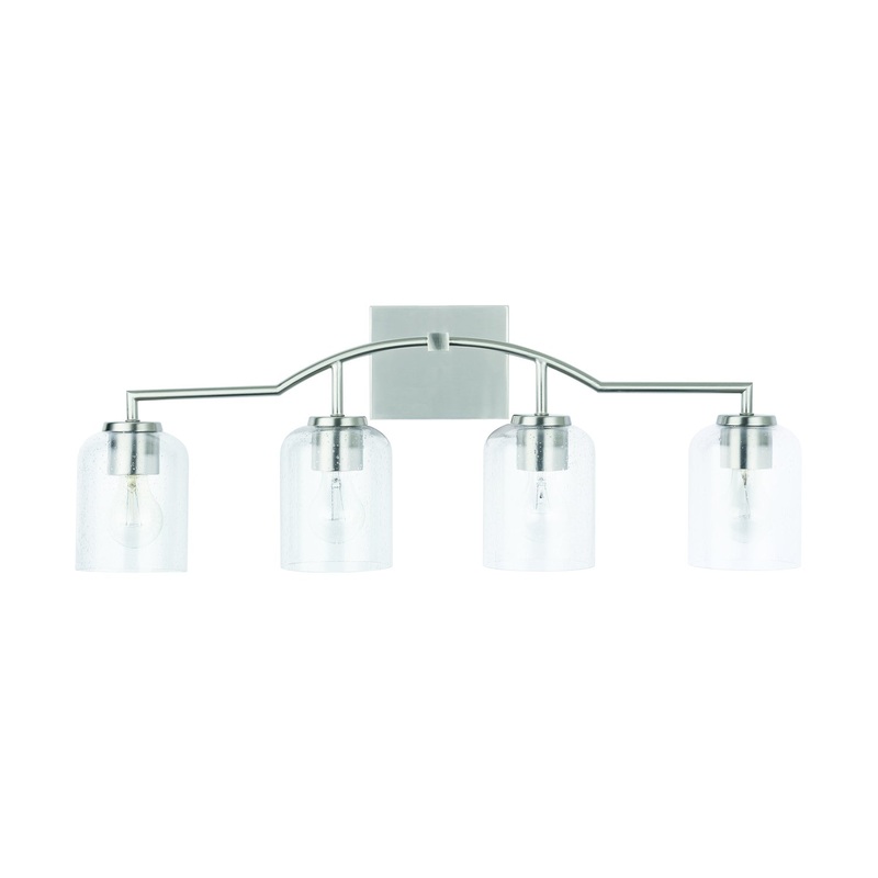 Capital Lighting 139341BN-500 Carter Four Light Vanity, Brushed Nickel