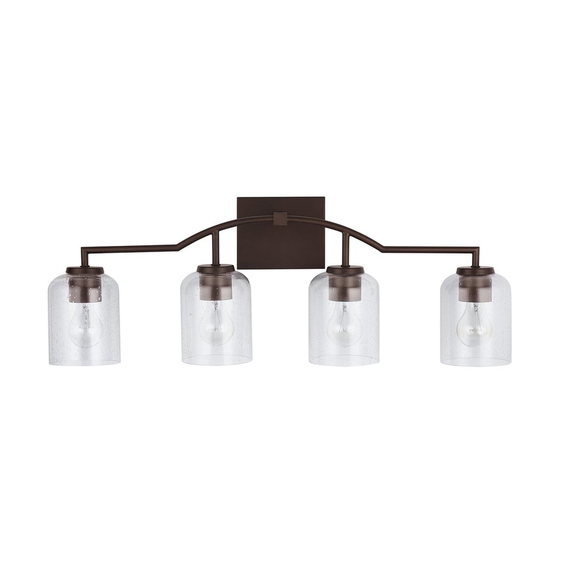 Capital Lighting 139341BZ-500 Carter Four Light Vanity, Bronze (Discontinued)
