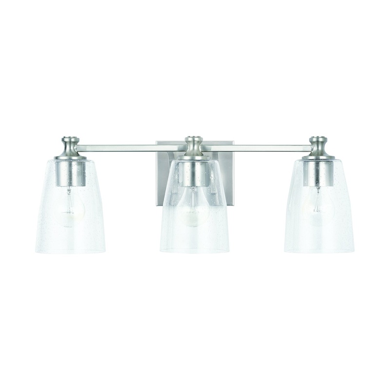 Capital Lighting 140931BN-506 Myles Three Light Vanity, Brushed Nickel