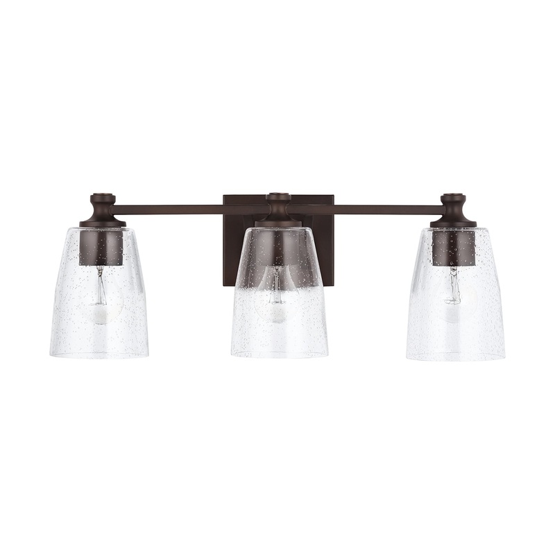 Capital Lighting 140931BZ-506 Myles Three Light Vanity, Bronze