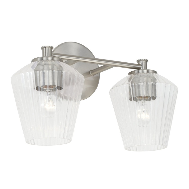 Capital Lighting 141421BN-507 Beau Two Light Vanity, Brushed Nickel