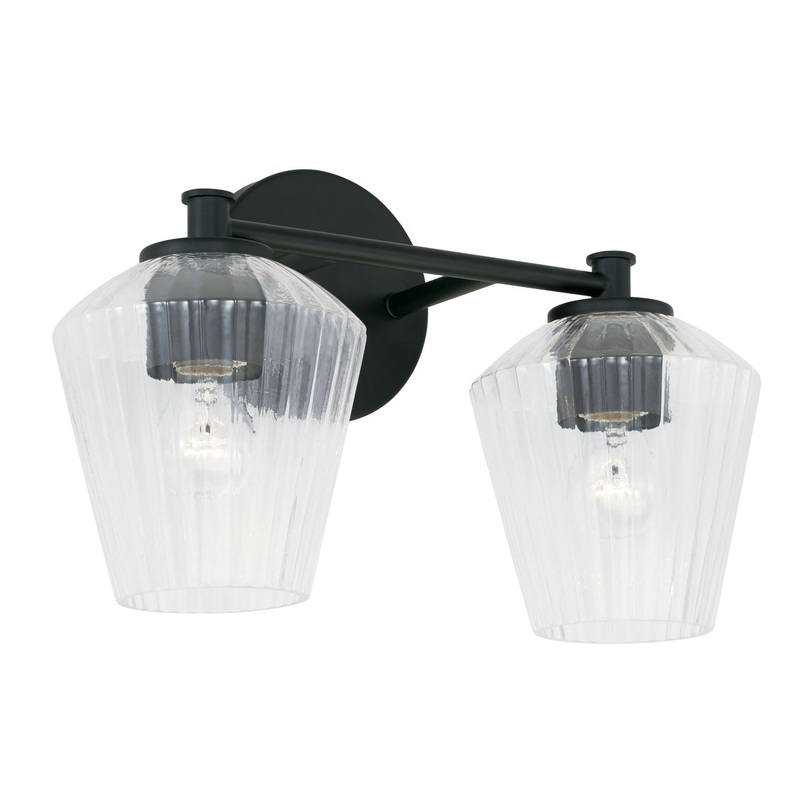 Capital Lighting 141421MB-507 Beau Two Light Vanity, Matte Black