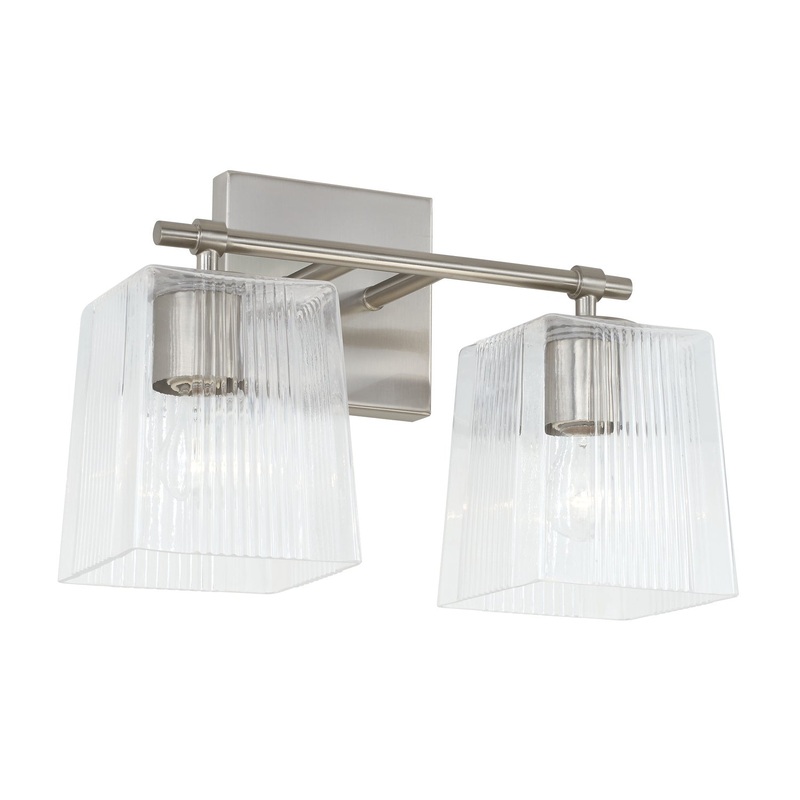 Capital Lighting 141721BN-508 Lexi Two Light Vanity, Brushed Nickel (Discontinued)