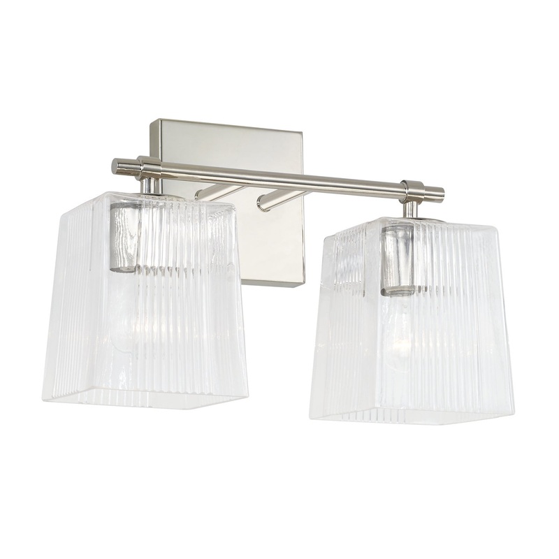 Capital Lighting 141721PN-508 Lexi Two Light Vanity, Polished Nickel (Discontinued)