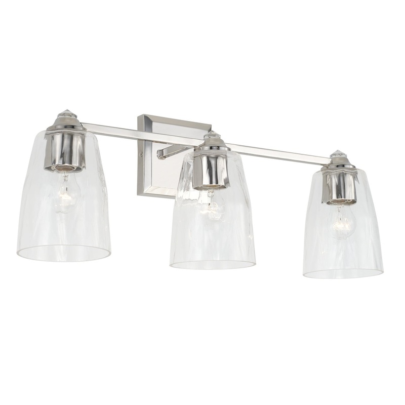 Capital Lighting 141831PN-509 Laurent Three Light Vanity, Polished Nickel