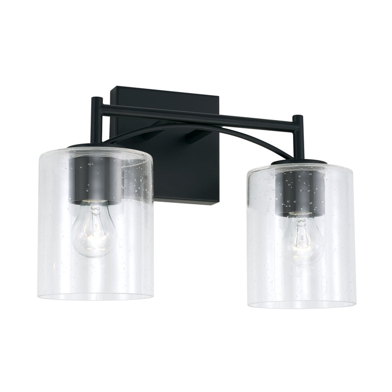 Capital Lighting 142021MB-510 Peyton Two Light Vanity, Matte Black (Discontinued)
