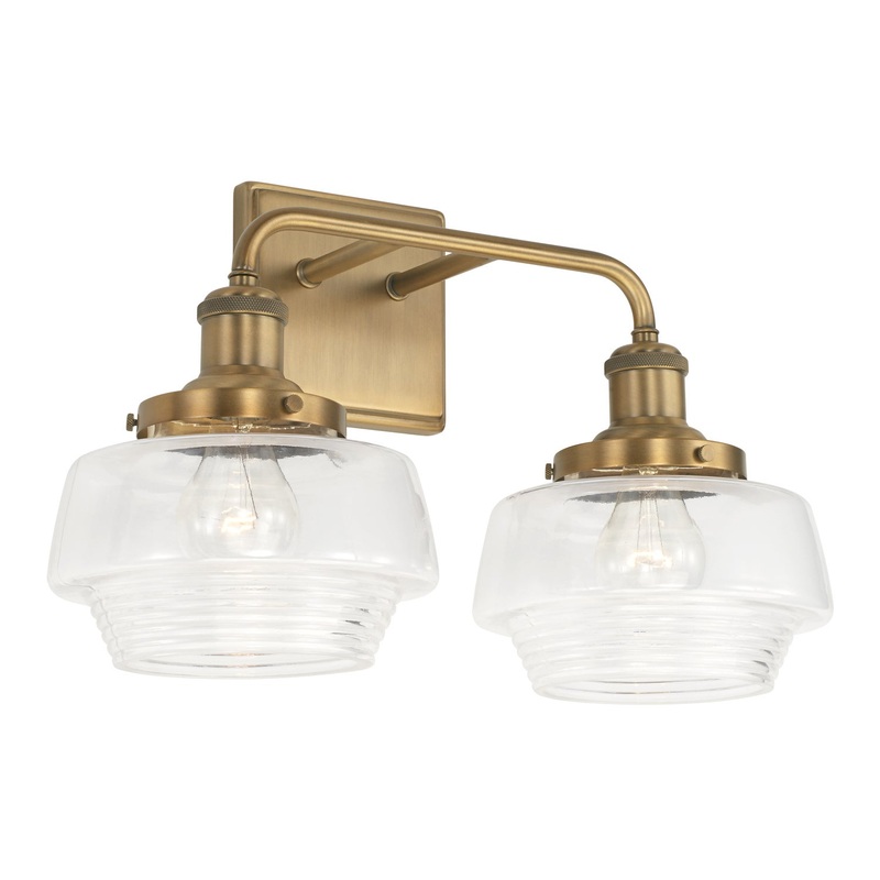 Capital Lighting 142221AD-511 Miller Two Light Vanity, Aged Brass (Discontinued)