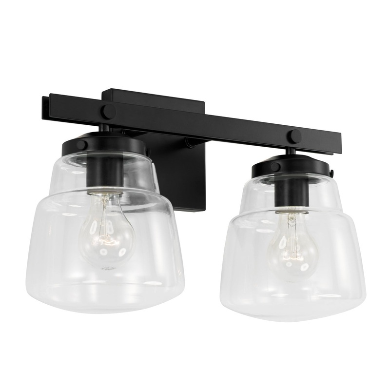 Capital Lighting 142721MB-518 Dillon Two Light Vanity, Matte Black (Discontinued)