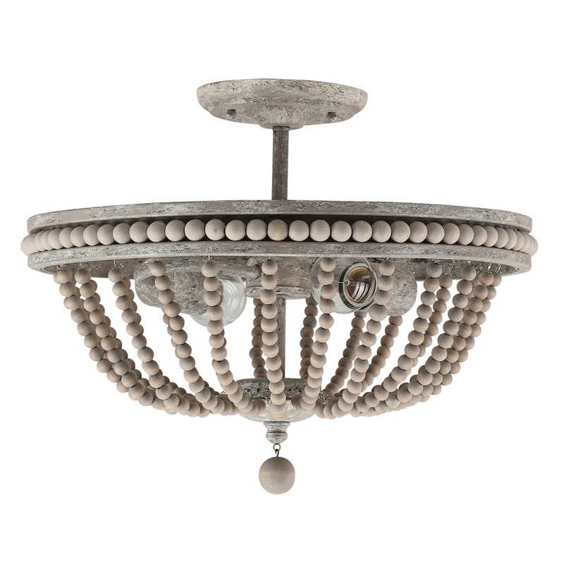 Capital Lighting 229521MS Kayla Two Light Semi-Flush Mount, Mystic Sand