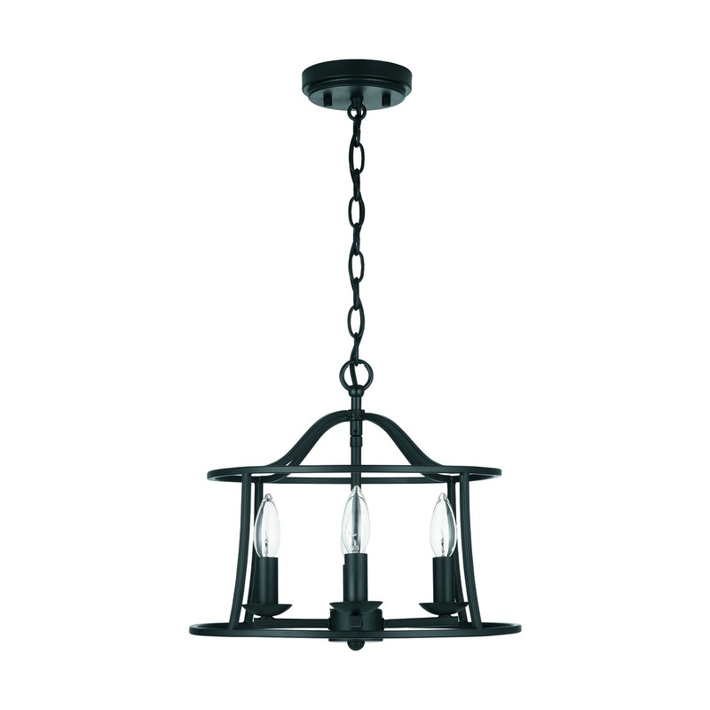 Capital Lighting 239541MB Cameron Four Light Flush and Semi-Flush, Matte Black