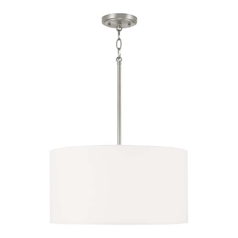 Capital Lighting 314632BN-659 Alan Three Light Pendant, Brushed Nickel