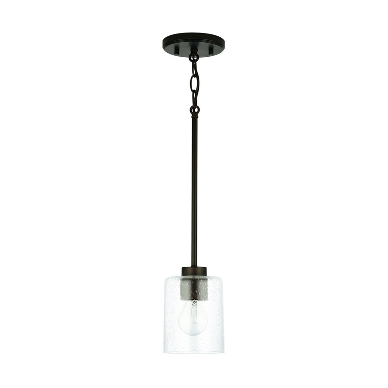 Capital Lighting 328511BZ-449 Greyson One Light Pendant, Bronze