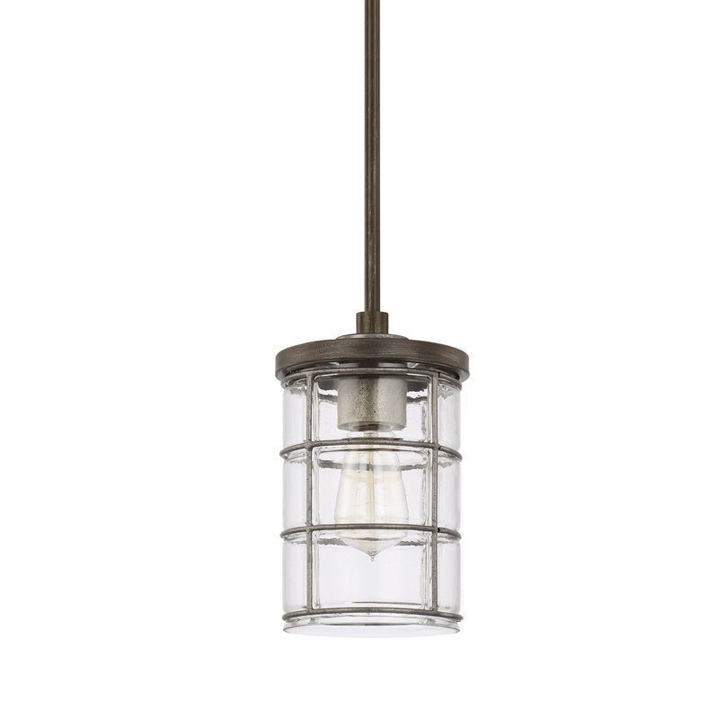 Capital Lighting 329411UG-439 Colby One Light Pendant, Urban Grey (Discontinued)