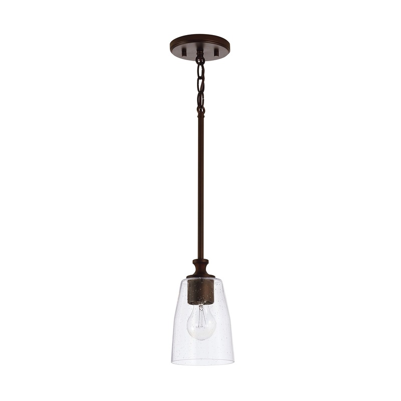Capital Lighting 340911BZ-506 Myles One Light Pendant, Bronze (Discontinued)