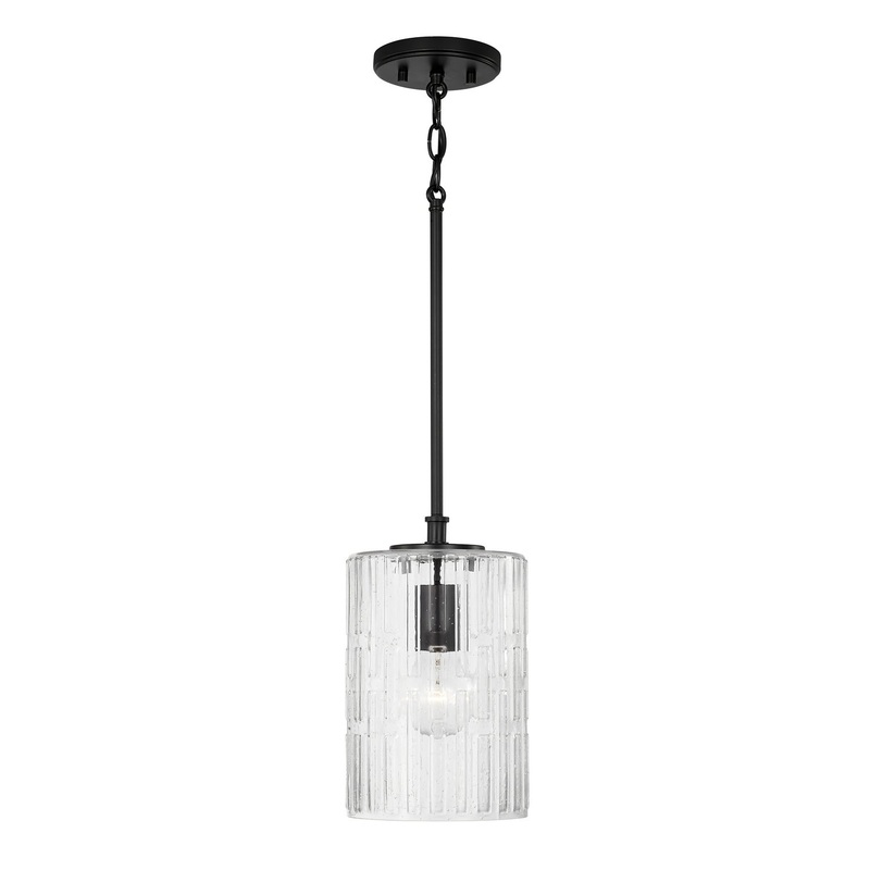 Capital Lighting 341311MB Emerson One Light Pendant, Matte Black