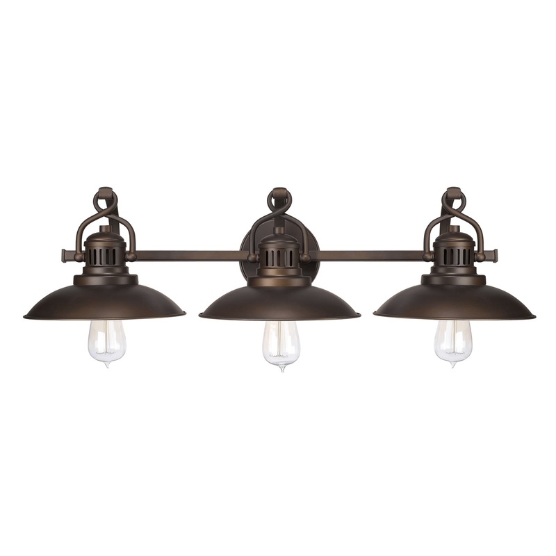 Capital Lighting 3793BB O`Neal Three Light Vanity, Burnished Bronze (Discontinued)