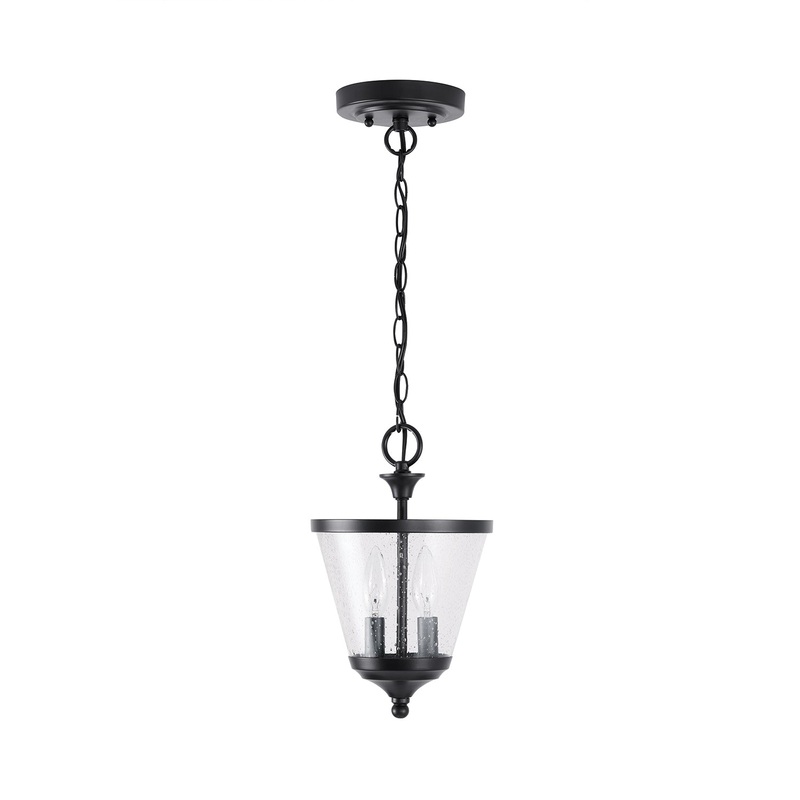Capital Lighting 4032MB-236 Stanton Two Light Foyer Pendant, Matte Black (Discontinued)