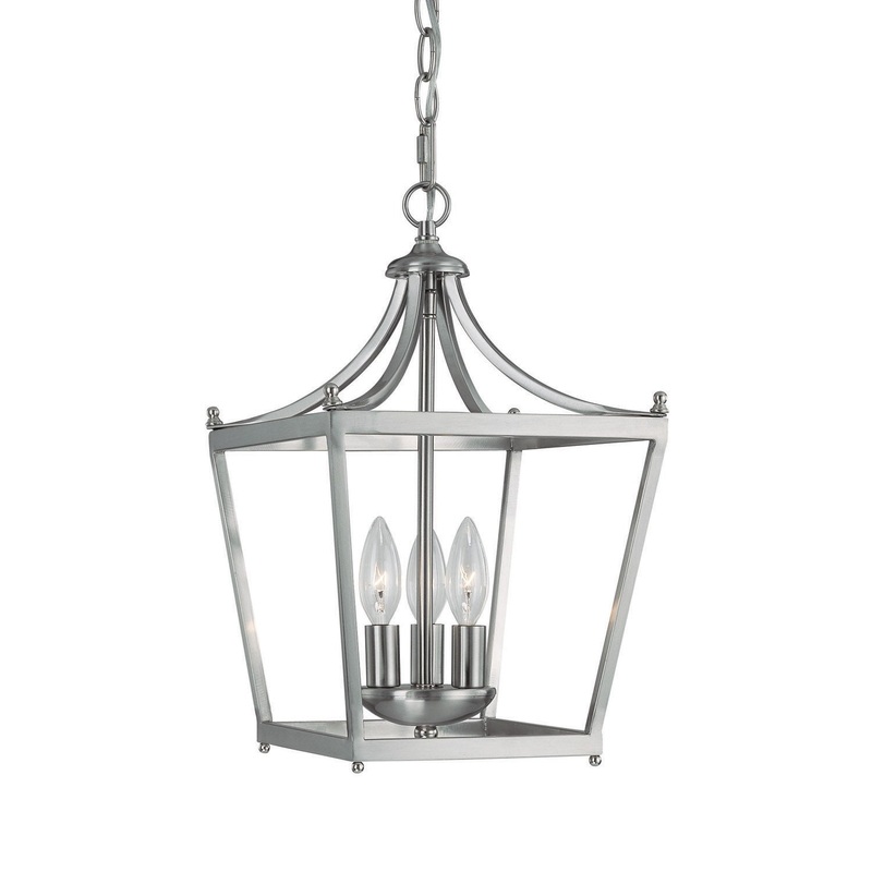 Capital Lighting 4036BN Stanton Three Light Foyer Pendant, Brushed Nickel