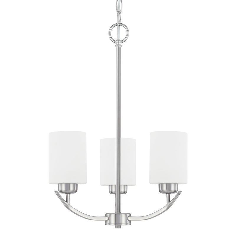 Capital Lighting 415231BN-338 Dixon Three Light Chandelier, Brushed Nickel