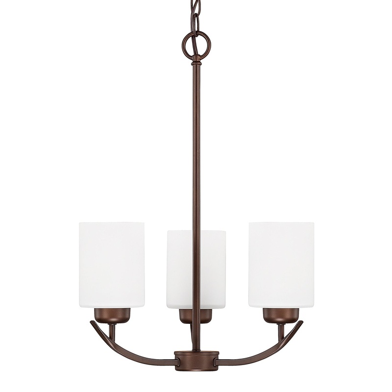 Capital Lighting 415231BZ-338 Dixon Three Light Chandelier, Bronze