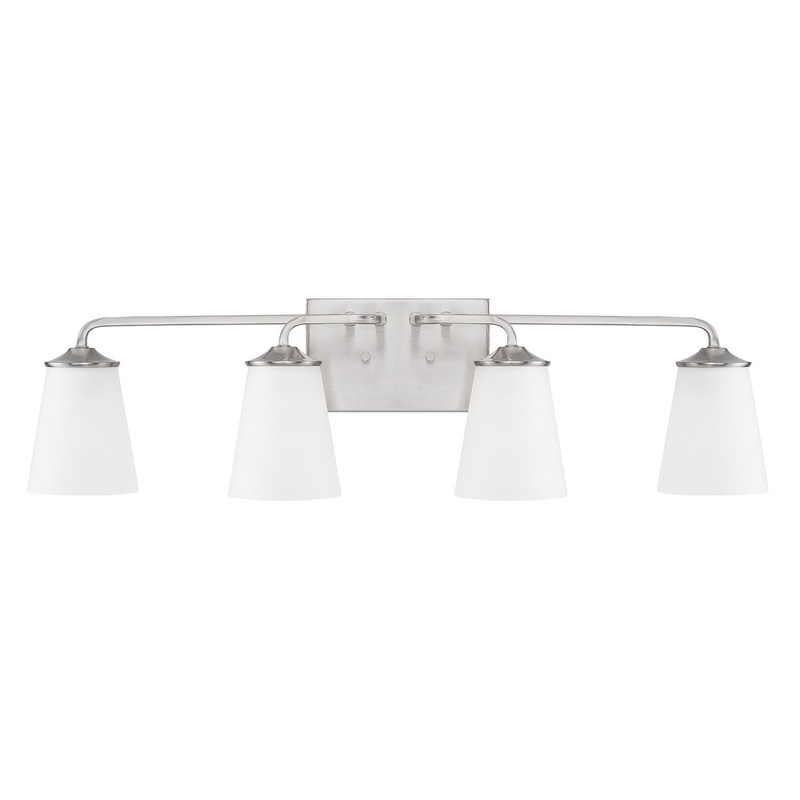 Capital Lighting 114141BN-331 Braylon Four Light Vanity, Brushed Nickel