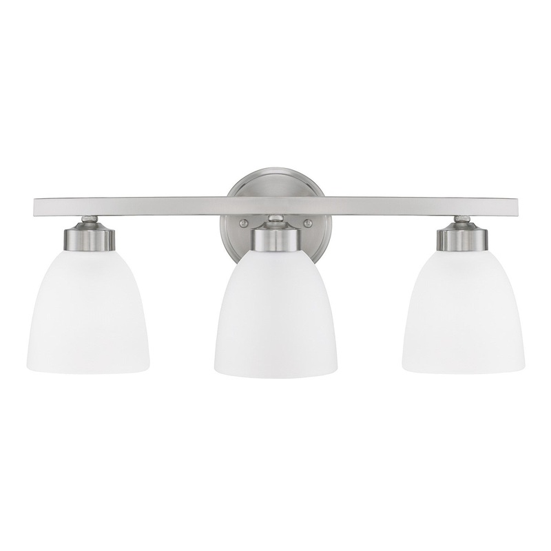 Capital Lighting 114331BN-333 Jameson Three Light Vanity, Brushed Nickel