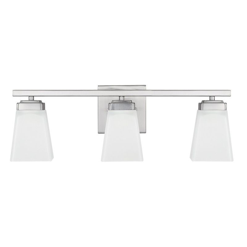 Capital Lighting 114431BN-334 Baxley Three Light Vanity, Brushed Nickel