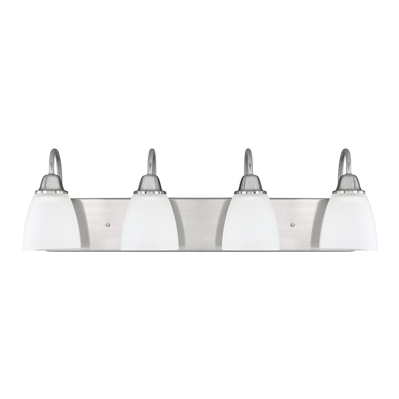 Capital Lighting 115141BN-337 Trenton Four Light Vanity, Brushed Nickel