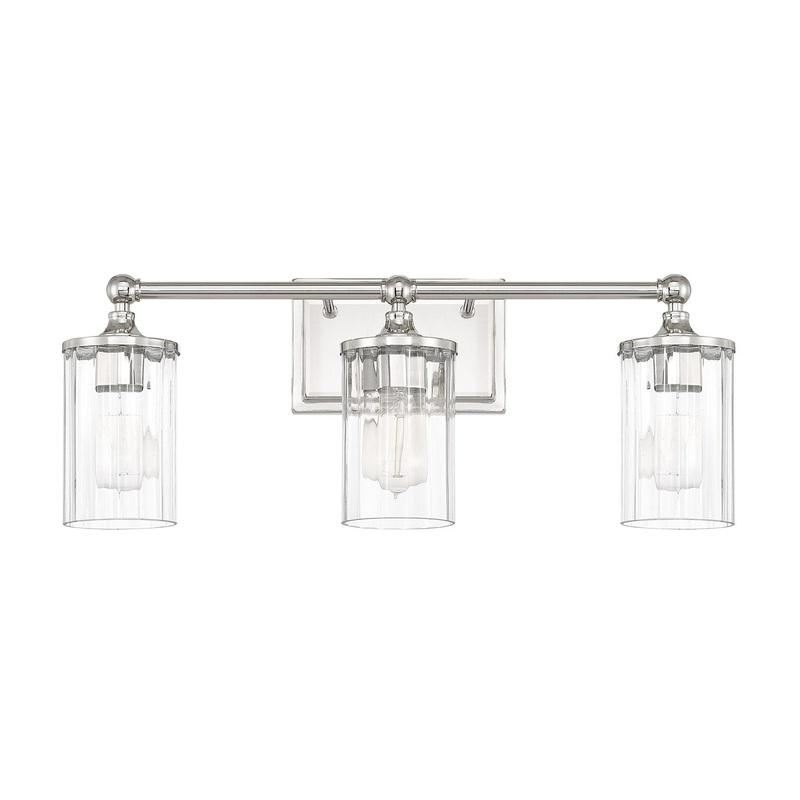 Capital Lighting 120731PN-423 Camden Three Light Vanity, Polished Nickel