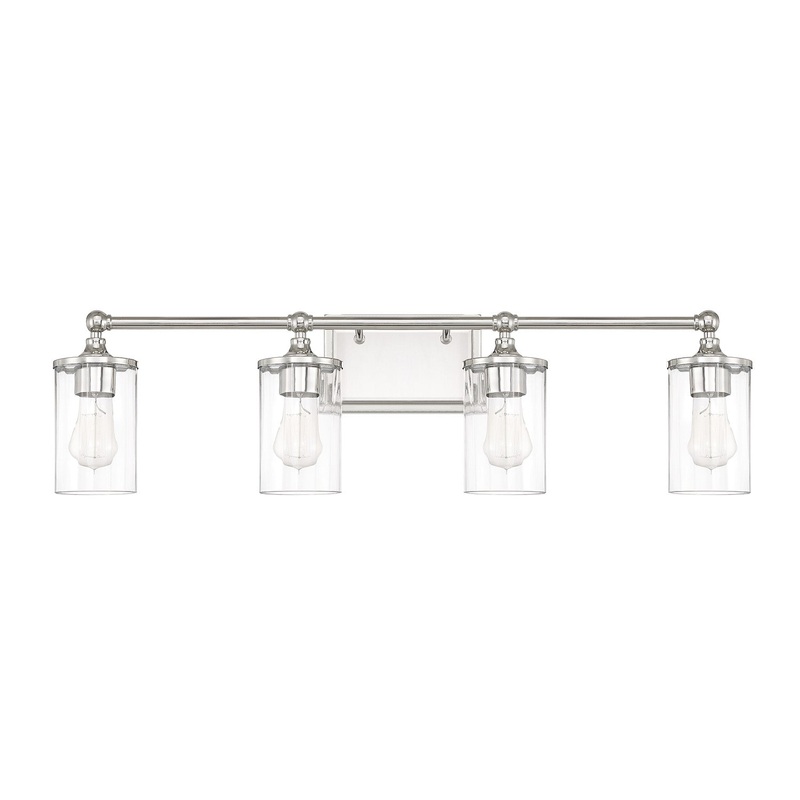 Capital Lighting 120741PN-423 Camden Four Light Vanity, Polished Nickel