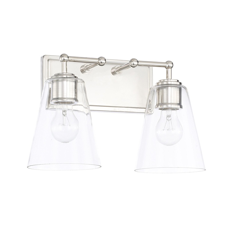 Capital Lighting 121721PN-431 Murphy Two Light Vanity, Polished Nickel (Discontinued)