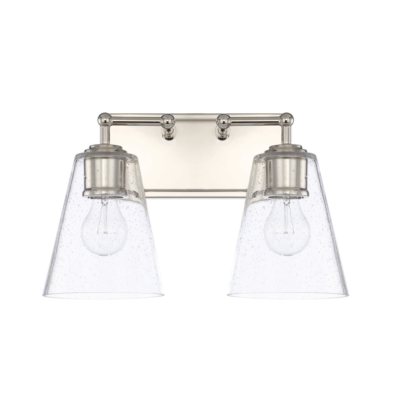 Capital Lighting 121721PN-463 Murphy Two Light Vanity, Polished Nickel (Discontinued)