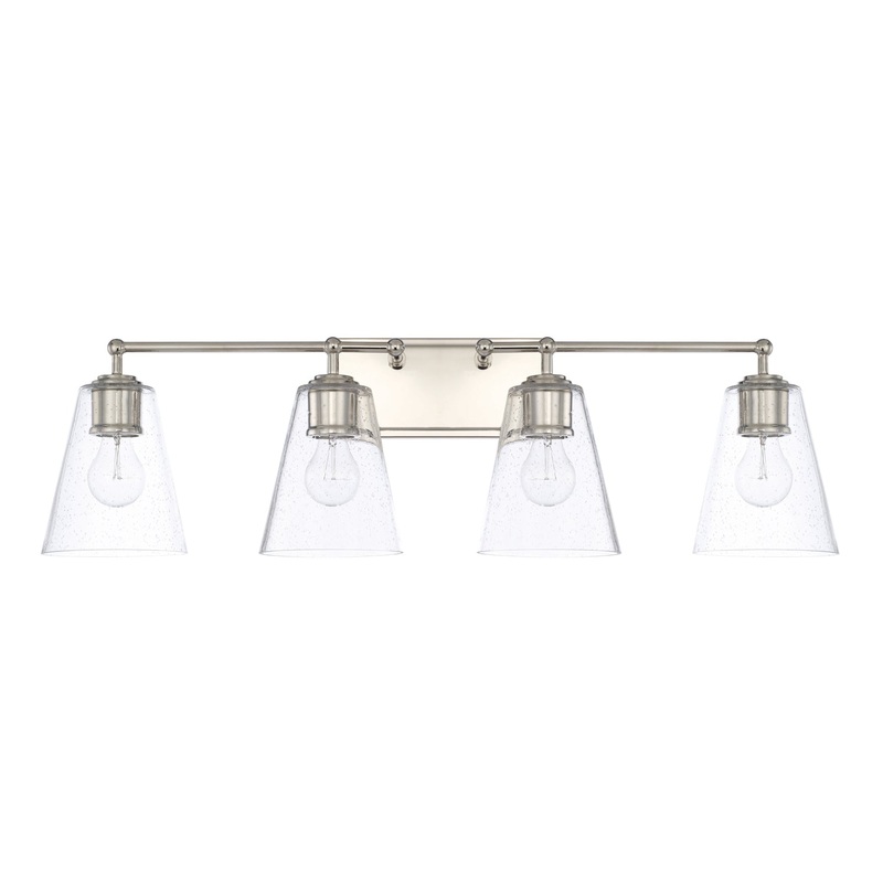 Capital Lighting 121741PN-463 Murphy Four Light Vanity, Polished Nickel (Discontinued)
