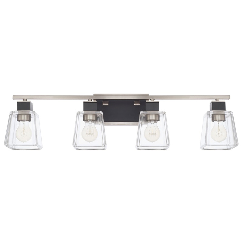 Capital Lighting 125241BT-445 Tux Four Light Vanity, Black Tie (Discontinued)