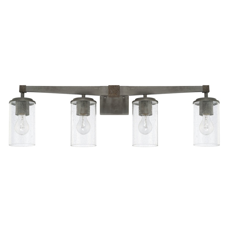 Capital Lighting 125941UG-435 Zac Four Light Vanity, Urban Grey (Discontinued)