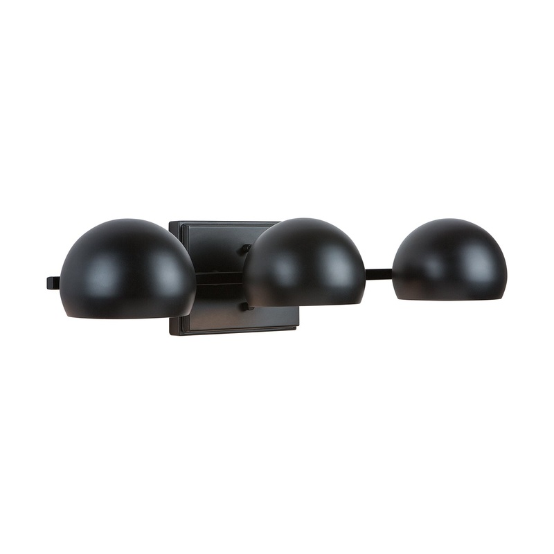 Capital Lighting 133131MB Hadley Three Light Vanity, Matte Black