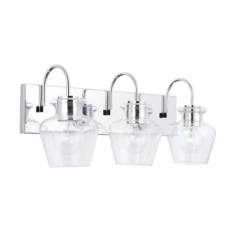 Capital Lighting 138131CH-490 Danes Three Light Vanity, Chrome (Discontinued)