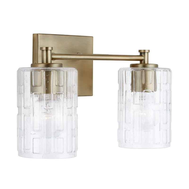 Capital Lighting 138321AD-491 Emerson Two Light Vanity, Aged Brass (Discontinued)